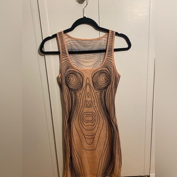 Sheer abstract Mini Dress - Picture 1 of 6